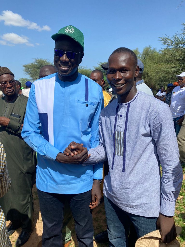 Ministre of Enviorment Mr. Daouda Ngom (left) and Farba Gaye